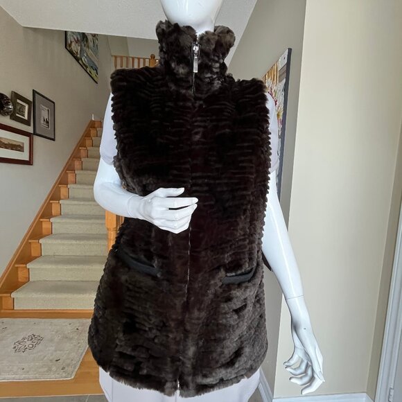 Johnston & Murphy Faux Fur and Wool Vest - Size S - Picture 4 of 17